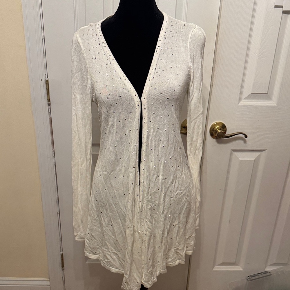 Elegant White Women's Cardigan